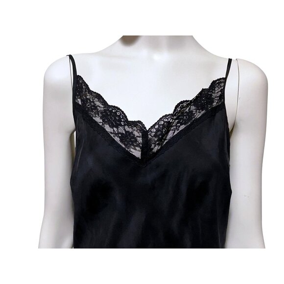 Y2K Silk Slip Dress 6 Cowl Bias Lace Asymmetric Whimsygoth HOCO Formal 100% Silk - Picture 4 of 8